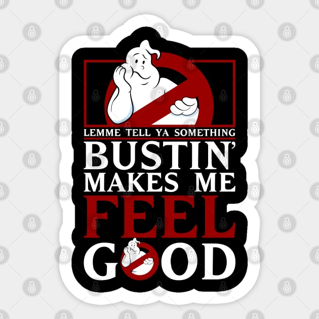 Bustin' Ghost Feel Good Sticker by cInox